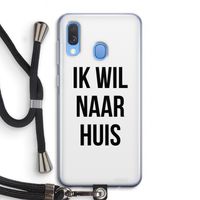 Ik wil naar huis: Samsung Galaxy A40 Transparant Hoesje met koord