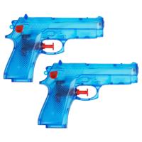 Waterpistool - 12x - 14 cm - blauw - waterpistooltjes - basic model