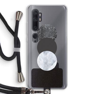 Marmeren cirkels: Xiaomi Mi Note 10 Transparant Hoesje met koord