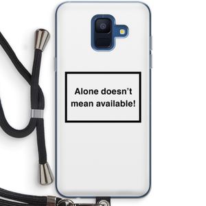 Alone: Samsung Galaxy A6 (2018) Transparant Hoesje met koord