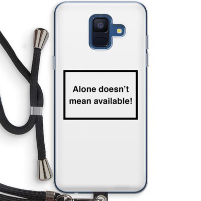 Alone: Samsung Galaxy A6 (2018) Transparant Hoesje met koord