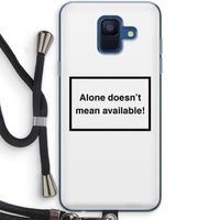 Alone: Samsung Galaxy A6 (2018) Transparant Hoesje met koord