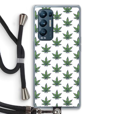 Weed: Oppo Find X3 Neo Transparant Hoesje met koord