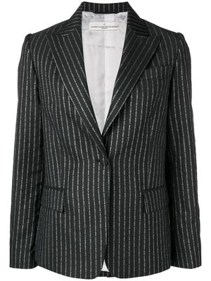 Golden Goose blazer à fines rayures - Bleu