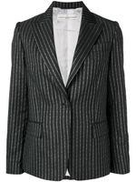 Golden Goose blazer à fines rayures - Bleu