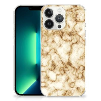 iPhone 13 Pro Max | TPU | Siliconen hoesje | Marmer Goud