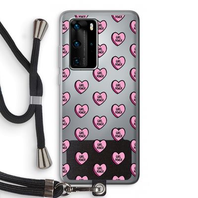 GIRL POWER: Huawei P40 Pro Transparant Hoesje met koord