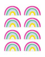 HEMA Gebaksbordje Regenboog 8 Stuks HEMA Gebaksbordje Regenboog 8 Stuks