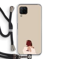 I drink wine: Huawei P40 Lite Transparant Hoesje met koord