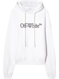 Off-White hoodie Big Bookish Skate en coton - Blanc