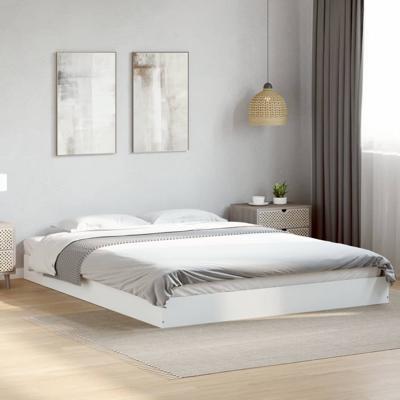 Bedframe zonder matras 160x200 cm spaanplaat wit
