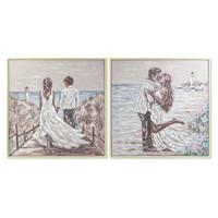 Canvas DKD Home Decor polyestyreen Canvas 100 x 4 x 100 cm