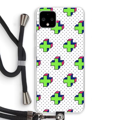 8-bit N°10: Pixel 4 XL Transparant Hoesje met koord