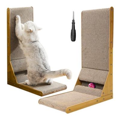 Purlov Krabpaal - karton/hout - 60 x 40 x 25 cm - kattenkrabpaal - katten speeltjes