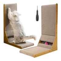 Purlov Krabpaal - karton/hout - 60 x 40 x 25 cm - kattenkrabpaal - katten speeltjes