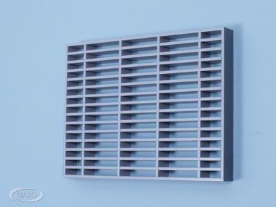 Lamellenrooster brandwerend zonder kader grijze lamellen