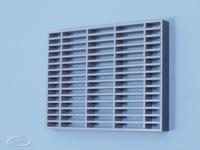 Lamellenrooster brandwerend zonder kader grijze lamellen