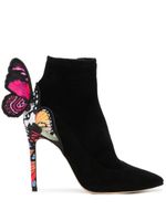 Sophia Webster bottines Chiara 100 mm en daim - Noir