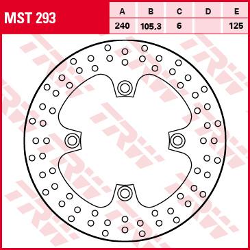 TRW Remschijf, remschijven voor de moto, MST293