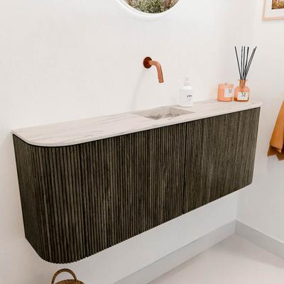 Toiletmeubel Mondiaz Joya Dlux | 113.2 cm | Meubelkleur Shadow | Faye wastafel Nata Wasbak Midden | Zonder kraangat(en)