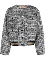 BOSS veste bomber en tweed - Bleu