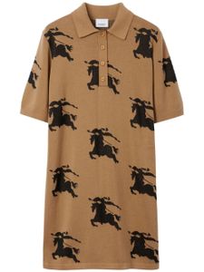 Burberry robe-polo à motif EKD en jacquard - Tons neutres