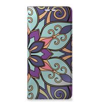 Xiaomi 11T | Xiaomi 11T Pro Smart Cover Purple Flower - thumbnail