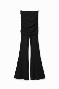 Flared broek met rok - BLACK - M