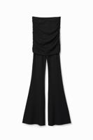 Flared broek met rok - BLACK - S