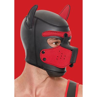 Ouch! by Shots Neopreen Puppy Mask - Rood