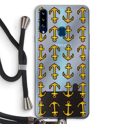 Musketon Anchor: Samsung Galaxy A20s Transparant Hoesje met koord