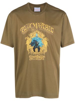 BLUEMARBLE t-shirt en coton à logo imprimé - Vert