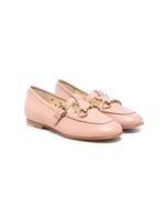 Gucci Kids mocassins en cuir à détail de mors - Rose