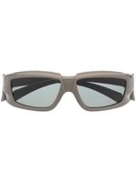 Rick Owens lunettes de soleil à monture rectangulaire - Gris