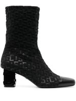 GCDS bottines à motif monogrammé 75 mm - Noir