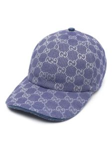 Gucci casquette en toile GG - Bleu