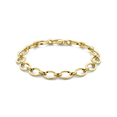 14k Geelgouden Armband met Karabijnsluiting - 19cm Draaglengte en 9mm Schakelbreedte