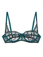 Fleur Du Mal brassière en tweed - Bleu - thumbnail