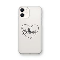 Forever heart black: iPhone 12 mini Transparant Hoesje