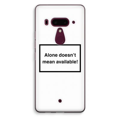 Alone: HTC U12+ Transparant Hoesje