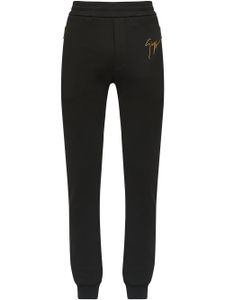 Giuseppe Zanotti pantalon de jogging à logo imprimé - Noir