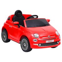 Kinderauto Fiat 500 elektrisch rood - thumbnail