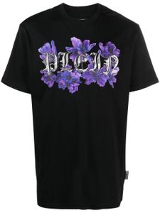 Philipp Plein SS Flowers round-neck T-shirt - Noir