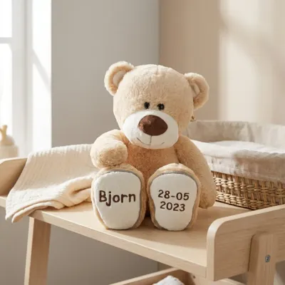 Knuffel 45 cm met naam en datum Knuffel 45 cm met naam en datum