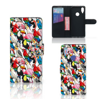 Xiaomi Redmi Note 7 Telefoonhoesje met Pasjes Birds - thumbnail