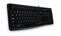 Logitech K120 Corded Keyboard toetsenbord USB QWERTZ Duits Zwart