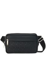 Ferragamo sac en cuir à motif Gancini embossé - Noir - thumbnail