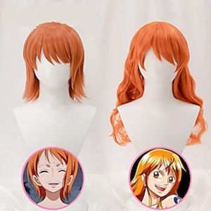 een stuk nami cosplay pruiken hittebestendig synthetisch haar anime feestpruik oranje carnaval feestpruik halloween pruiken Lightinthebox