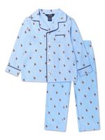 POLO RALPH LAUREN KIDS ensemble pyjama polo-short à logo - Bleu