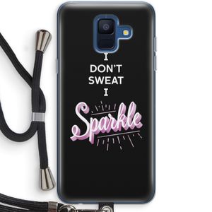 Sparkle quote: Samsung Galaxy A6 (2018) Transparant Hoesje met koord